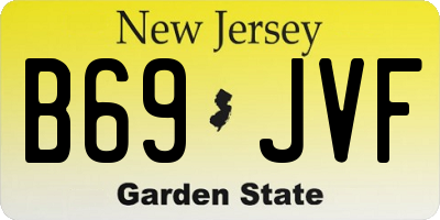 NJ license plate B69JVF