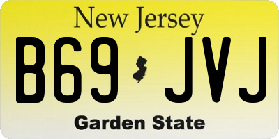 NJ license plate B69JVJ