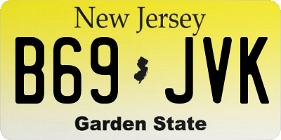 NJ license plate B69JVK