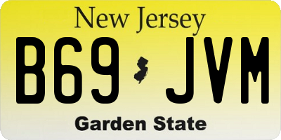 NJ license plate B69JVM