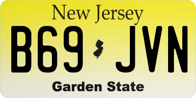 NJ license plate B69JVN