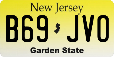 NJ license plate B69JVO