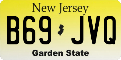 NJ license plate B69JVQ