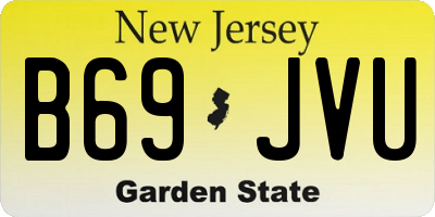 NJ license plate B69JVU