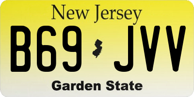 NJ license plate B69JVV