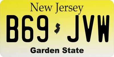 NJ license plate B69JVW