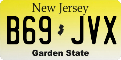 NJ license plate B69JVX