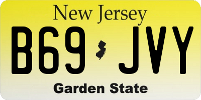 NJ license plate B69JVY