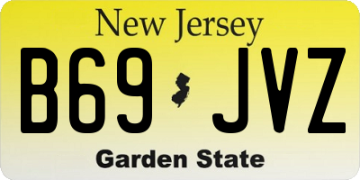 NJ license plate B69JVZ