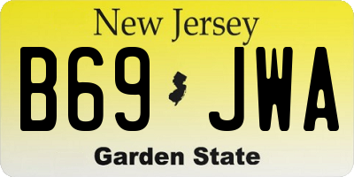 NJ license plate B69JWA