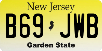 NJ license plate B69JWB