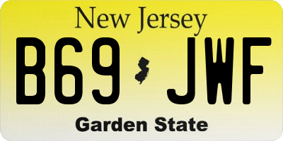 NJ license plate B69JWF