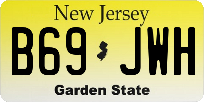 NJ license plate B69JWH