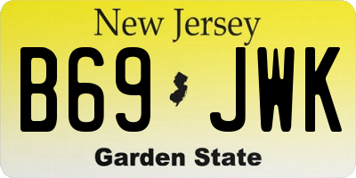 NJ license plate B69JWK