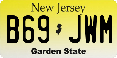 NJ license plate B69JWM