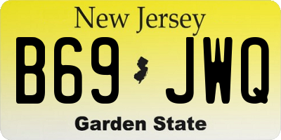 NJ license plate B69JWQ