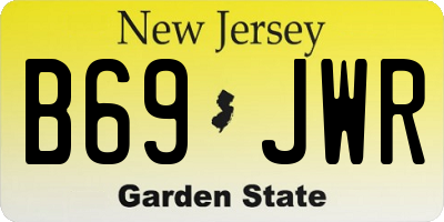 NJ license plate B69JWR