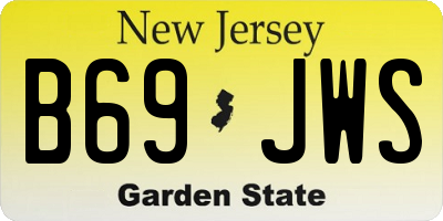 NJ license plate B69JWS