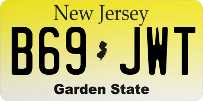 NJ license plate B69JWT