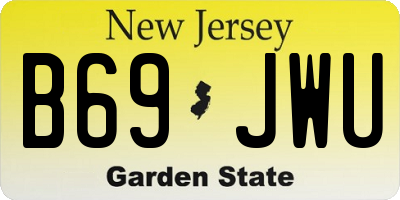 NJ license plate B69JWU