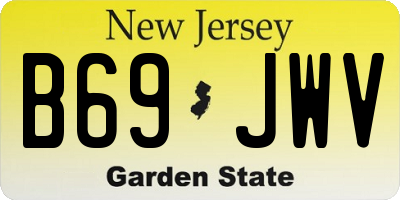 NJ license plate B69JWV