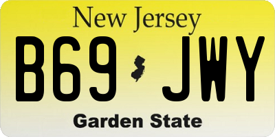 NJ license plate B69JWY
