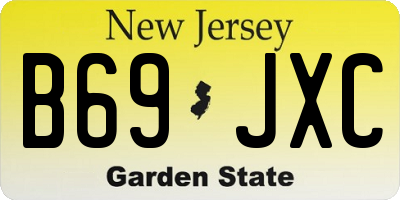 NJ license plate B69JXC