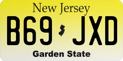 NJ license plate B69JXD