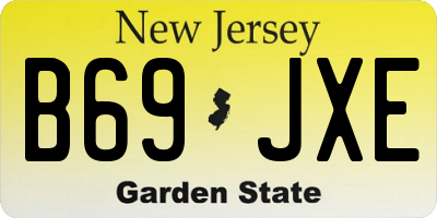 NJ license plate B69JXE