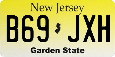 NJ license plate B69JXH