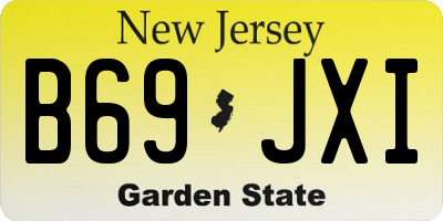 NJ license plate B69JXI