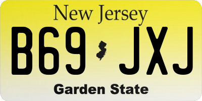 NJ license plate B69JXJ