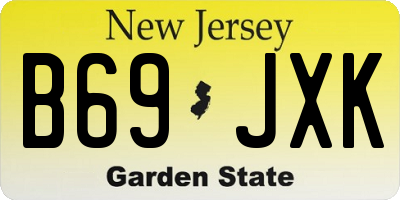 NJ license plate B69JXK