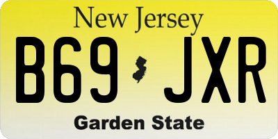 NJ license plate B69JXR