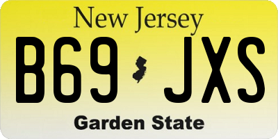 NJ license plate B69JXS