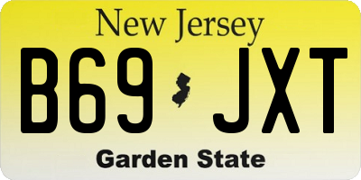 NJ license plate B69JXT