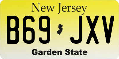 NJ license plate B69JXV