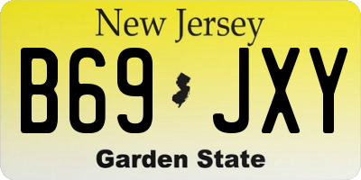 NJ license plate B69JXY