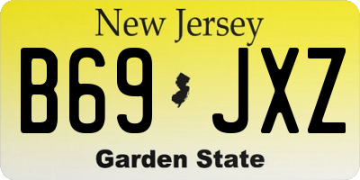 NJ license plate B69JXZ