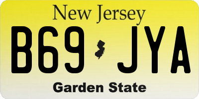 NJ license plate B69JYA