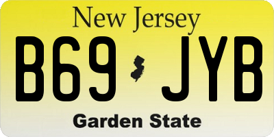 NJ license plate B69JYB