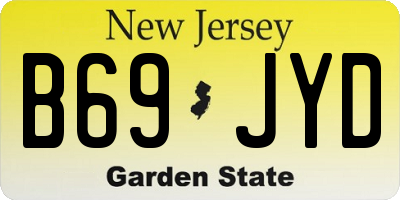 NJ license plate B69JYD