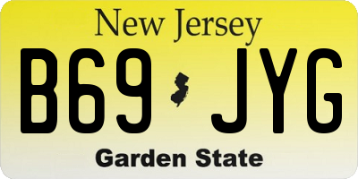NJ license plate B69JYG