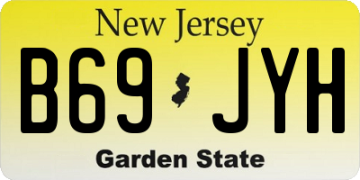 NJ license plate B69JYH