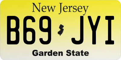 NJ license plate B69JYI