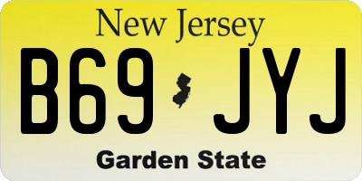 NJ license plate B69JYJ