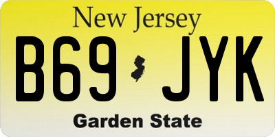 NJ license plate B69JYK