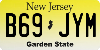 NJ license plate B69JYM