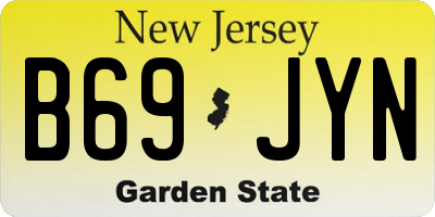 NJ license plate B69JYN