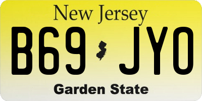 NJ license plate B69JYO